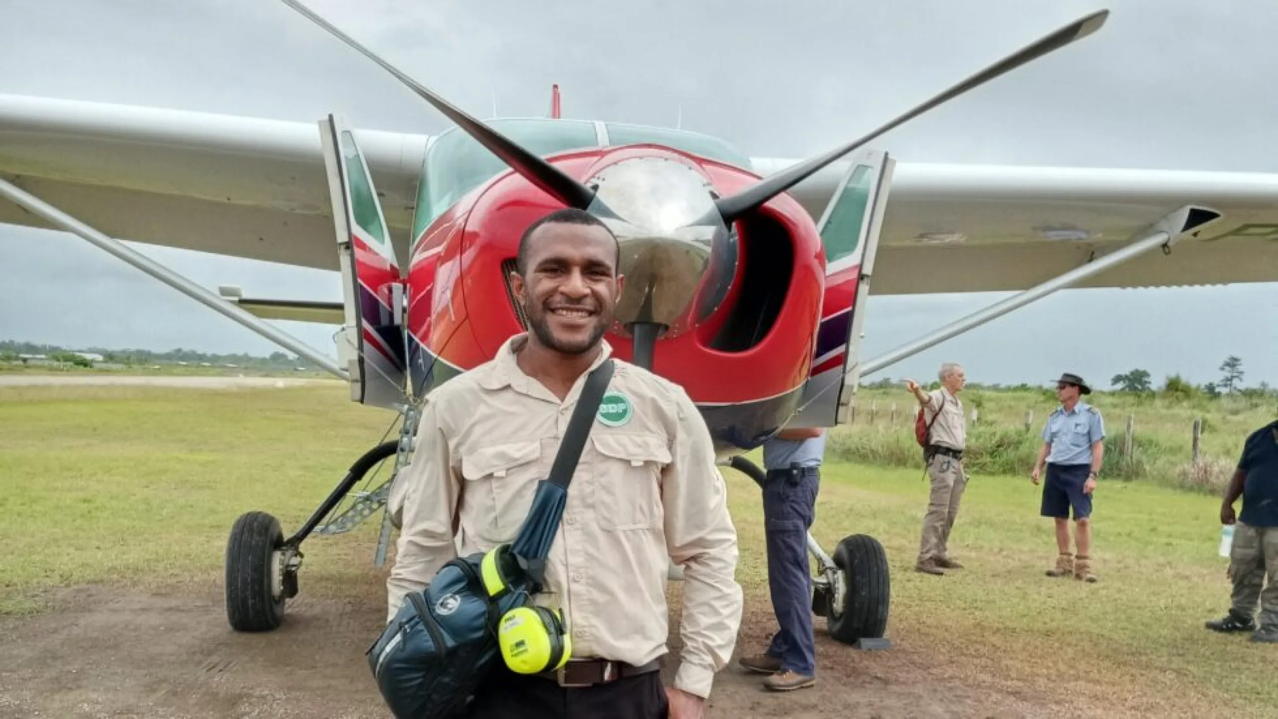 Simon-at-Balimo-during-one-of-his-health-outreach-or-patrol-by-an-MAF-plane