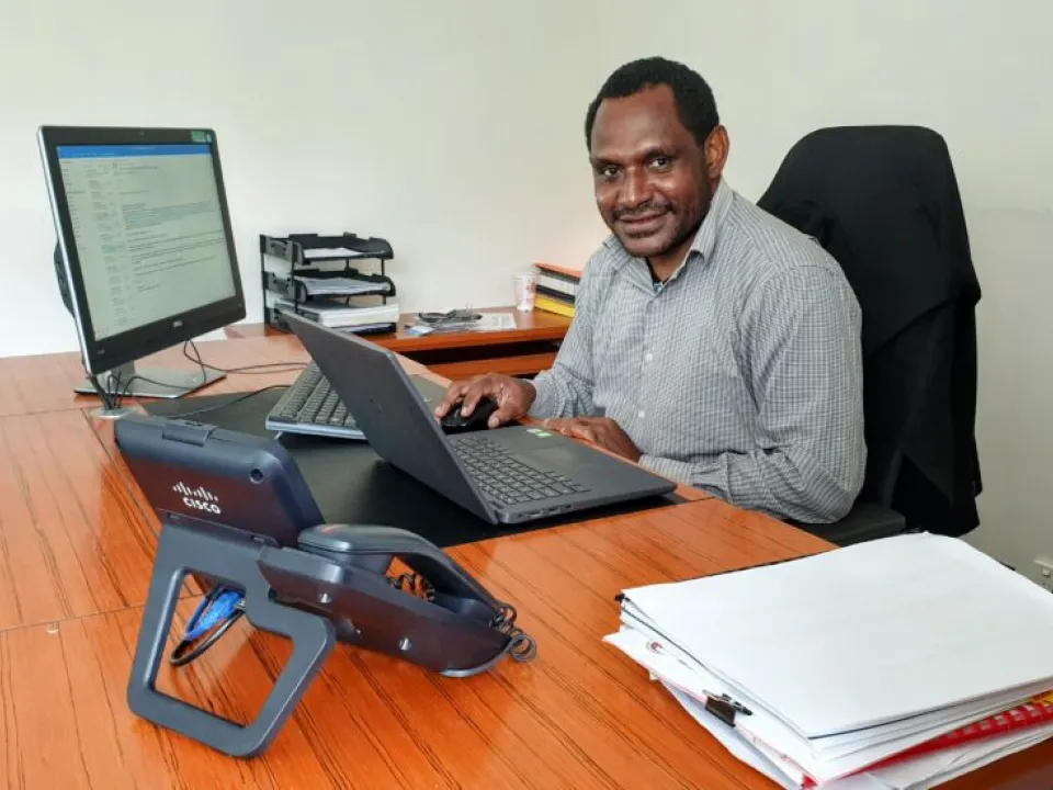 Ismael-Sunga-at-his-office-at-Treasury-Buidling-Waigani