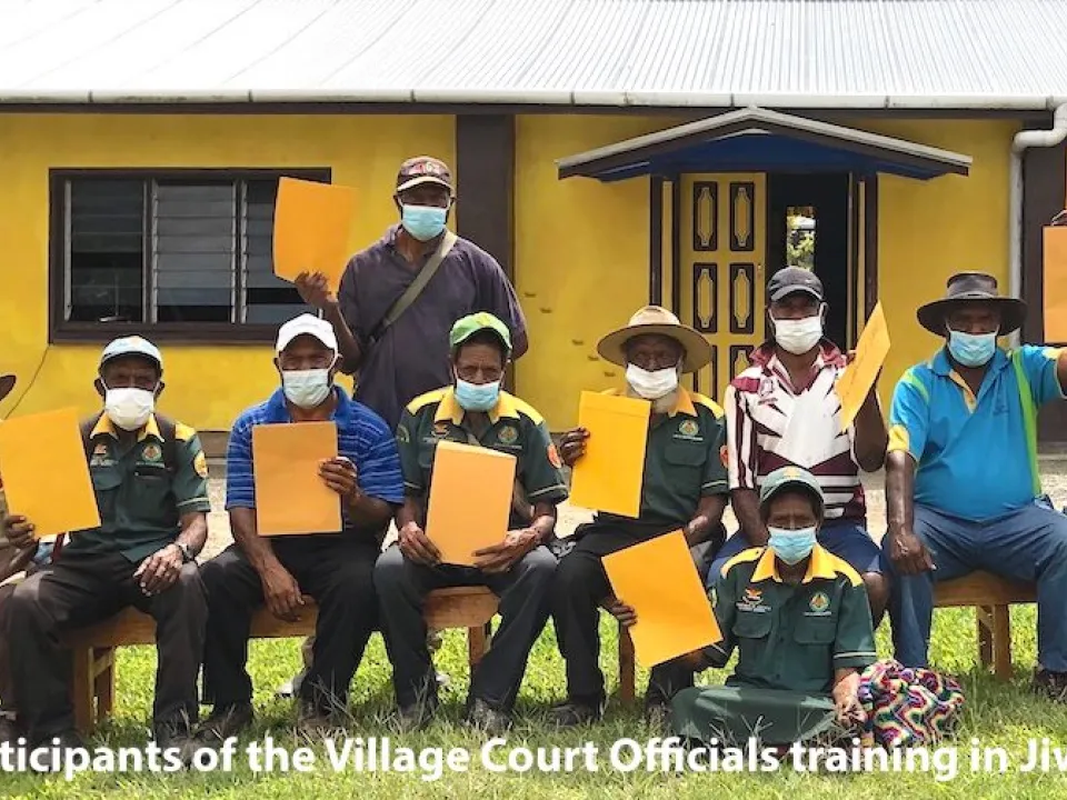 Participants of the vilage court officials training in Jiwaka