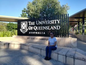 Photo of Emily Pomoh at the University of Queensland. One of the participants of the Graduate Certificate in Environmental Management